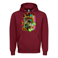 Burgundy tequila and lime Zipper Hoodie - Jasminsmagicworld