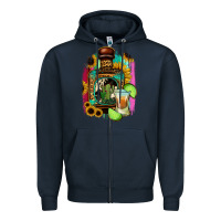 Navy tequila and lime Zipper Hoodie - Jasminsmagicworld