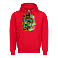 Red tequila and lime Zipper Hoodie - Jasminsmagicworld