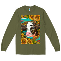 Army Green Cute Baby Calf Long Sleeve Tee - LillyAllenDesigns