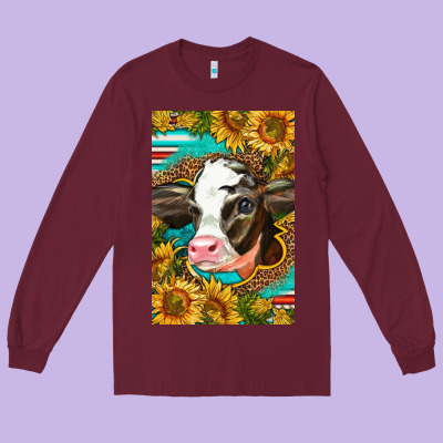 Cute Baby Calf Long Sleeve Tee Designed By Lillyallendesigns