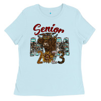 Baby Blue Senior Mom 2023 Ladies Tee - CowhideDigitalArt