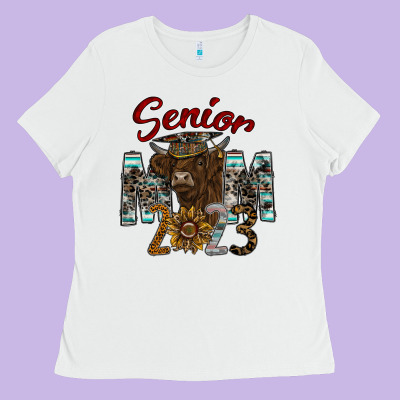 Senior Mom 2023 Ladies Tee Designed By Cowhidedigitalart