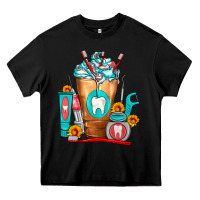 Black Dentist Cold Drink Frappe Heavy Core Tee - FaDigitalArtStudio