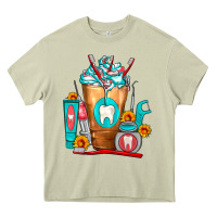 Mossy Dentist Cold Drink Frappe Heavy Core Tee - FaDigitalArtStudio