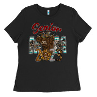 Black Senior Mom 2023 Ladies Tee - CowhideDigitalArt