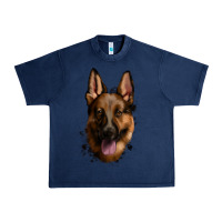 Navy German Shepherd Urban Heavy Tee - Jasminsmagicworld