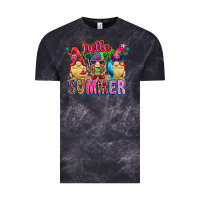Cloud Black Hello summer Gnome Vintage Tee - CowhideDigitalArt