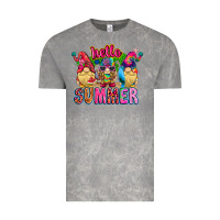 Cloud Rock Hello summer Gnome Vintage Tee - CowhideDigitalArt