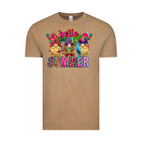 Vintage Coffee Hello summer Gnome Vintage Tee - CowhideDigitalArt