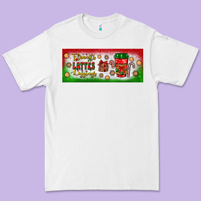 Flannels Lattes Leggings Premium Tee Designed By Bundleandbundleshop
