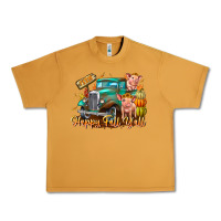 Peanut Butter Farm Happy Fall Y'all Urban Heavy Tee - CowhideDigitalArt