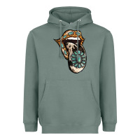 Turquoise Gemstone Leopard Cowhide Tongue Heavyweight Hoodie | Teevron