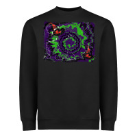 Black halloween witch hat backgraund Heavyweight Sweatshirt - RanaPortraitStore