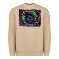 Mushroom halloween witch hat backgraund Heavyweight Sweatshirt - RanaPortraitStore