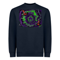 Navy halloween witch hat backgraund Heavyweight Sweatshirt - RanaPortraitStore