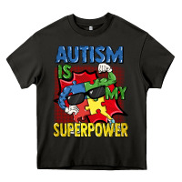 Asphalt Autism is my superpower Autism Awareness Day Heavy Core Tee - FaDigitalArtStudio