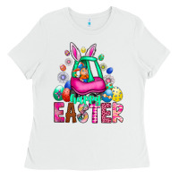 White Easter Ladies Tee - CowhideDigitalArt