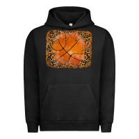 Pigment Black glitter leopard basketball background Urban Hoodie - RanaPortraitStore