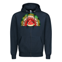 Navy watermelon rainbow Zipper Hoodie - Jasminsmagicworld