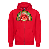 Red watermelon rainbow Zipper Hoodie - Jasminsmagicworld
