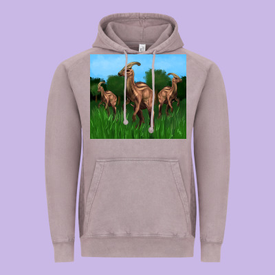 Parasaurolophus Vintage Hoodie Designed By Artiststas