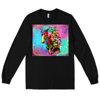 Black Colorful Unicorn Horse Long Sleeve Tee - LillyAllenDesigns