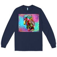 Navy Colorful Unicorn Horse Long Sleeve Tee - LillyAllenDesigns