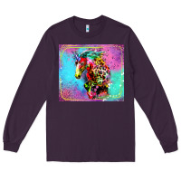 Plum Colorful Unicorn Horse Long Sleeve Tee - LillyAllenDesigns
