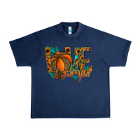 Navy Love Fall Y'all Urban Heavy Tee - CowhideDigitalArt