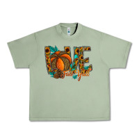 Oil Green Love Fall Y'all Urban Heavy Tee - CowhideDigitalArt