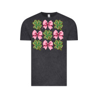Vintage Black clover bow Vintage Tee - CowhideDigitalArt