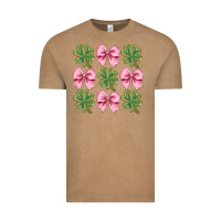 Vintage Coffee clover bow Vintage Tee - CowhideDigitalArt