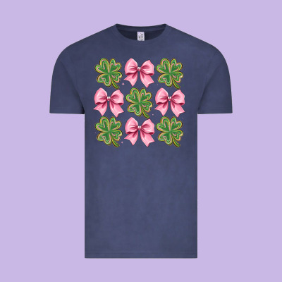 Clover Bow Vintage Tee Designed By Cowhidedigitalart
