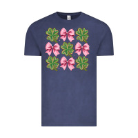 Vintage Denim clover bow Vintage Tee - CowhideDigitalArt