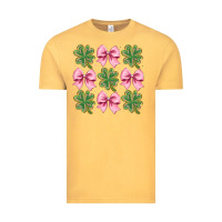 Vintage Mustard clover bow Vintage Tee - CowhideDigitalArt
