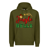 Army Green christmas jingle bells Premium Hoodie - BarkalooDesign