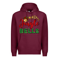 Burgundy christmas jingle bells Premium Hoodie - BarkalooDesign