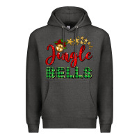 Charcoal Heather christmas jingle bells Premium Hoodie - BarkalooDesign