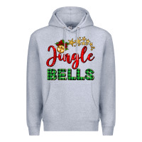 Heather Grey christmas jingle bells Premium Hoodie - BarkalooDesign