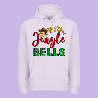 Christmas Jingle Bells Premium Hoodie Designed By Barkaloodesign