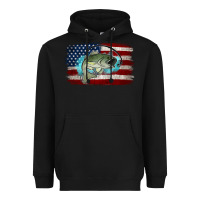 Black American Flag Fish Heavyweight Hoodie - Jasminsmagicworld