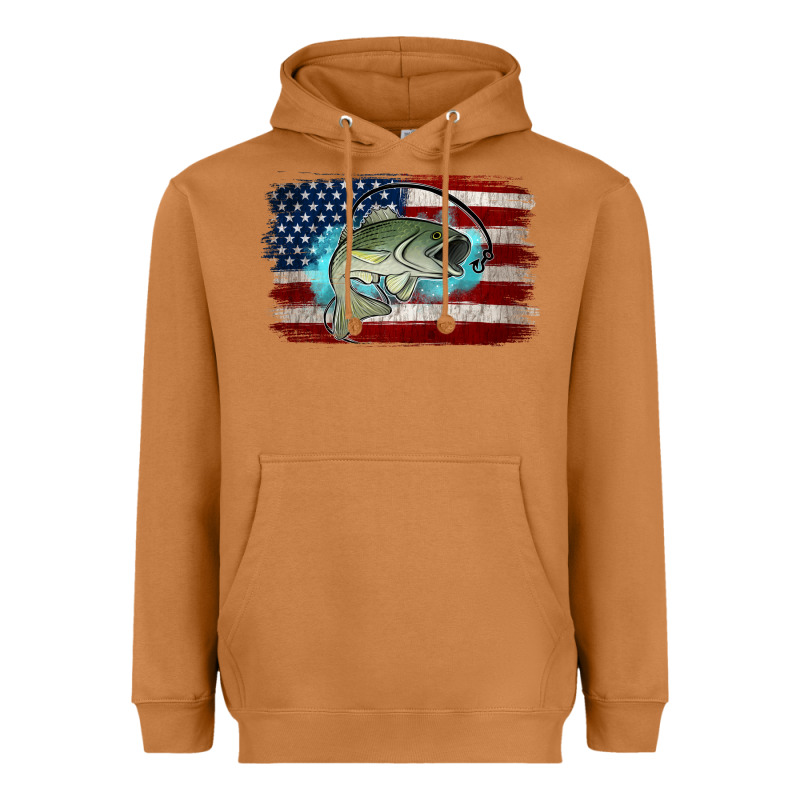 American Flag Fish Heavyweight Hoodie by Jasminsmagicworld | Teevron