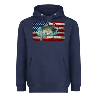 Navy American Flag Fish Heavyweight Hoodie - Jasminsmagicworld