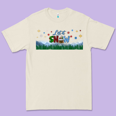 Let It Snow Libbey Glass Premium Tee Designed By Bundleandbundleshop