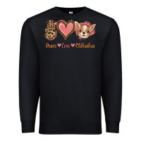Black Peace Love Chihuahua Premium Sweatshirt - Jasminsmagicworld