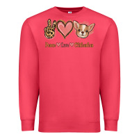 Cardinal Peace Love Chihuahua Premium Sweatshirt - Jasminsmagicworld