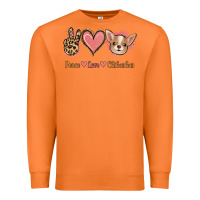 Carrot Peace Love Chihuahua Premium Sweatshirt - Jasminsmagicworld