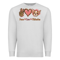 Dove Grey Peace Love Chihuahua Premium Sweatshirt - Jasminsmagicworld