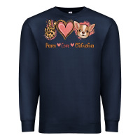 Navy Peace Love Chihuahua Premium Sweatshirt - Jasminsmagicworld
